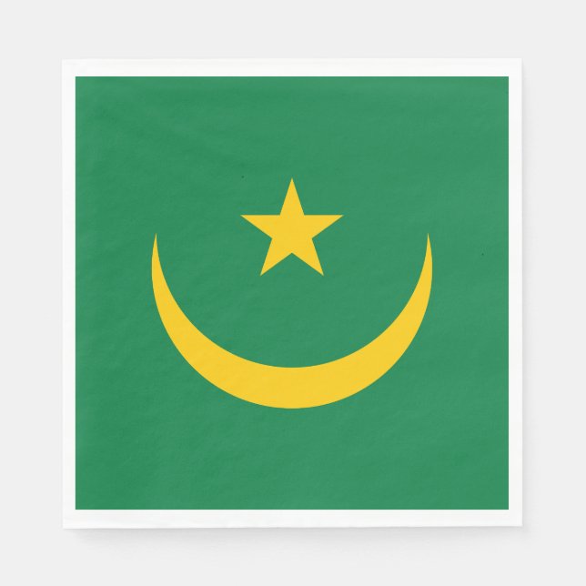 Mauritania Old Flag Napkin (Front)