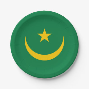 Mauritania Old Flag Paper Plate
