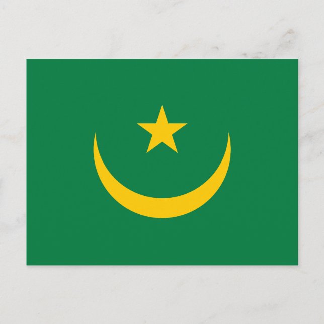 Mauritania Old Flag Postcard (Front)
