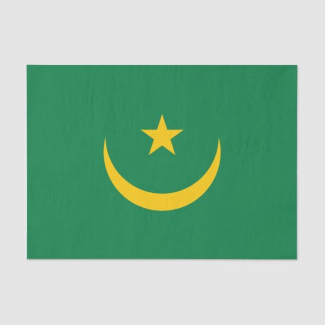 Mauritania Old Flag Tissue Paper (Front)