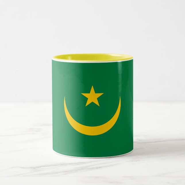 Mauritania Old Flag Two-Tone Coffee Mug (Center)