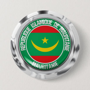 Mauritania Round Emblem 3 Inch Round Button