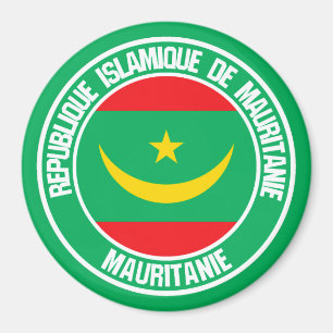 Mauritania Round Emblem Magnet
