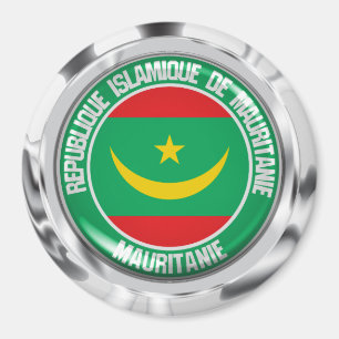 Mauritania Round Emblem Magnet