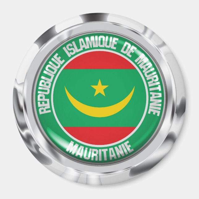 Mauritania Round Emblem Magnet (Front)