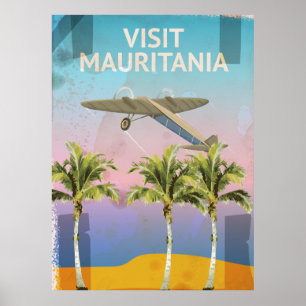 Mauritania Vintage Travel poster