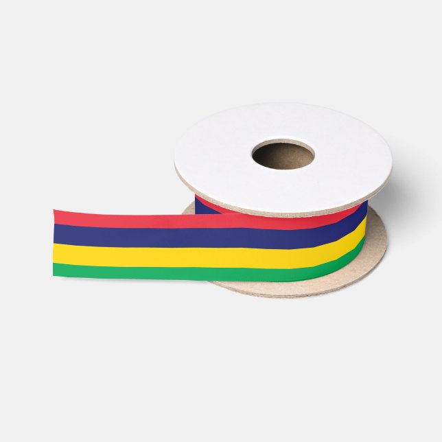 Mauritian Flag & Mauritius travel, holiday/sports Satin Ribbon (Spool)