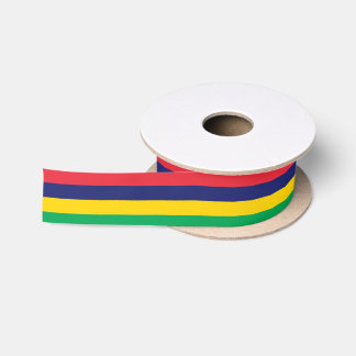 Mauritian flag ribbon satin ribbon