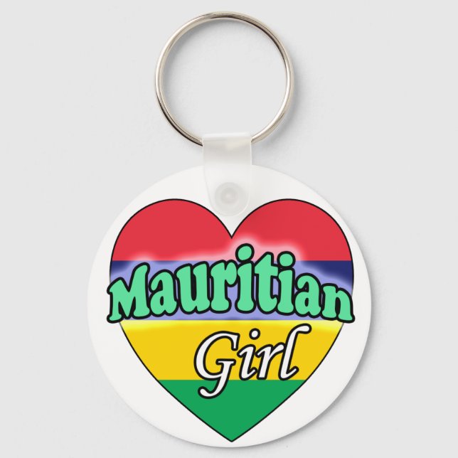 Mauritian Girl Keychain (Front)