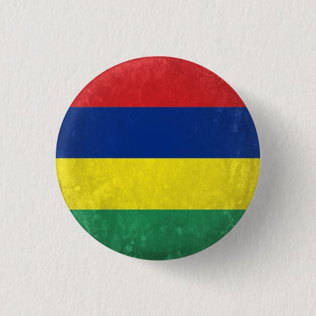Mauritius 1 Inch Round Button (Front)