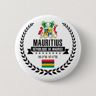 Mauritius 2 Inch Round Button