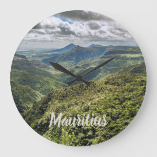 Mauritius Black River Gorges Viewpoint gift Large Clock