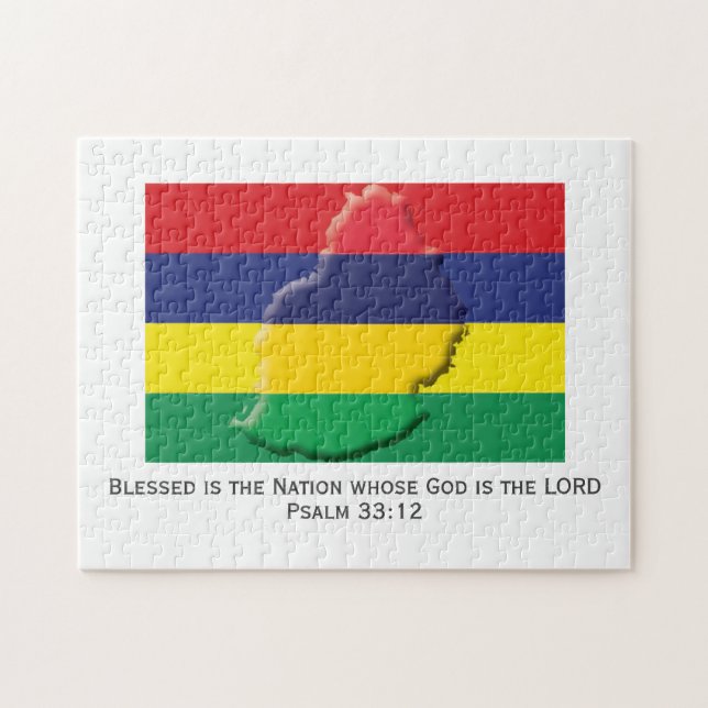 MAURITIUS | Blessed Nation | MAURITIAN FLAG Jigsaw Puzzle (Horizontal)