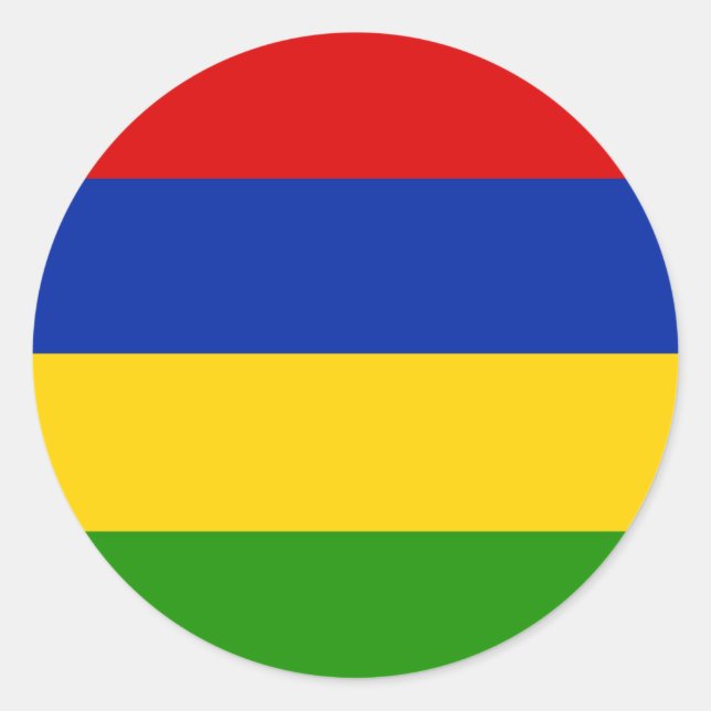 Mauritius Classic Round Sticker (Front)