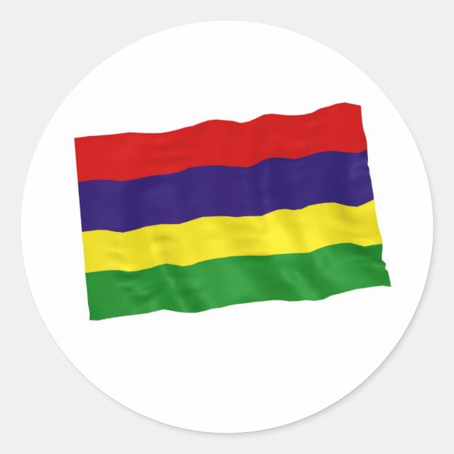 mauritius classic round sticker (Front)