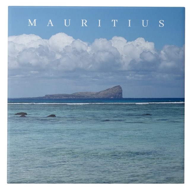 Mauritius Coin de Mire view ceramic tile (Front)