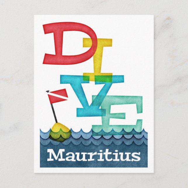 Mauritius Dive - Colourful Scuba Postcard (Front)