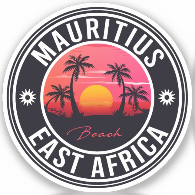 Mauritius East Africa Retro Sunset Souvenirs 60s (Front)