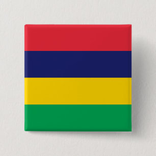 Mauritius Flag 2 Inch Square Button