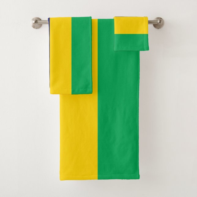 Mauritius Flag Bath Towel Set (Insitu)