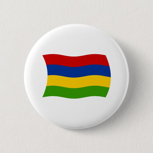 Mauritius Flag Button (Front)