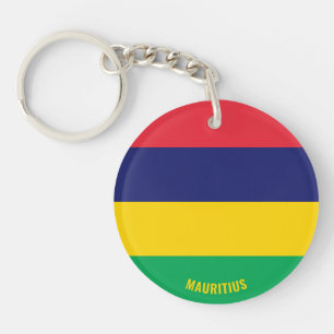 Mauritius Flag Charming Patriotic Keychain