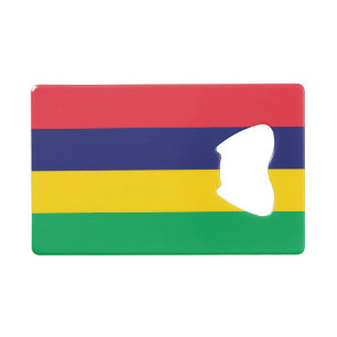 Mauritius Flag Credit Card Bottle Opener