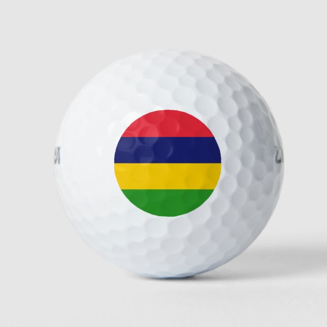 Mauritius flag golf balls (Front)