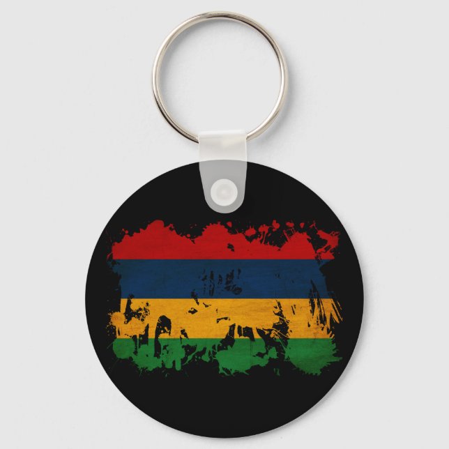 Mauritius Flag Keychain (Front)