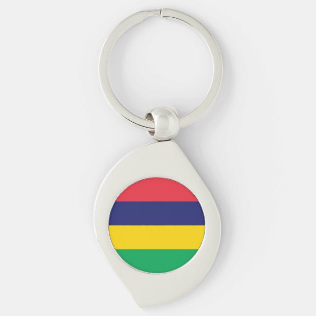Mauritius Flag Keychain (Front)