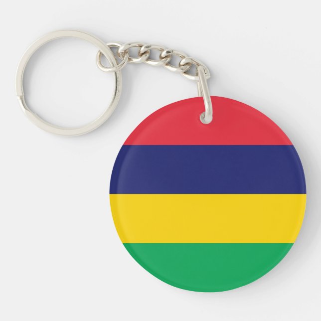 Mauritius Flag Keychain (Front)