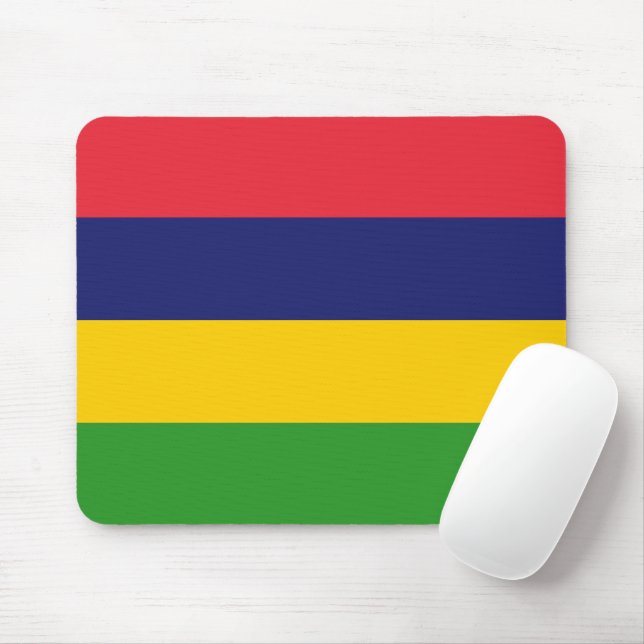 Mauritius flag mouse pad (With Mouse)