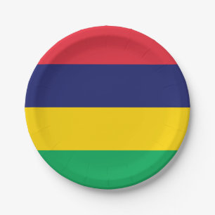 Mauritius Flag Paper Plate