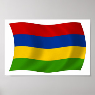 Mauritius Flag Poster Print