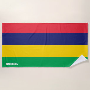 Mauritius Flag Splendid Patriotic Beach Towel