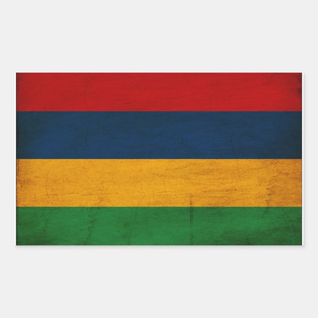 Mauritius Flag Sticker (Front)