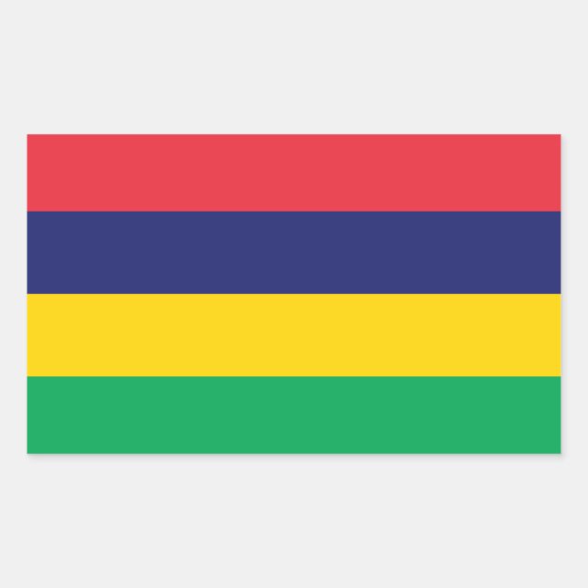 Mauritius Flag Sticker (Front)