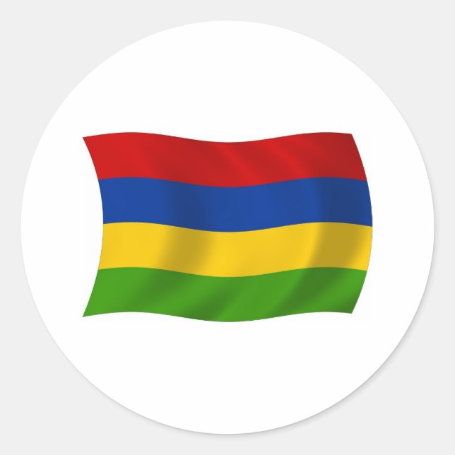 Mauritius Flag Sticker (Front)