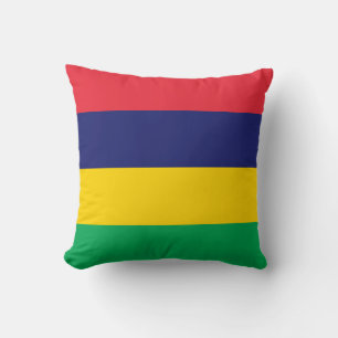 Mauritius Flag Throw Pillow