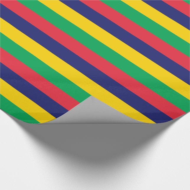 Mauritius Flag Wrapping Paper (Corner)