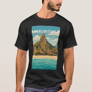 Mauritius Illustration Travel Art Vintage T-Shirt