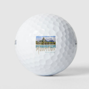 Mauritius Indian Ocean vintage beach souvenir Golf Balls