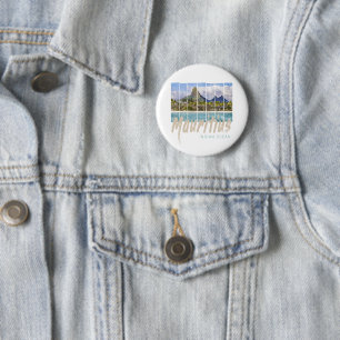 Mauritius Le Morne Brabant Mountain Souvenir 2 Inch Round Button