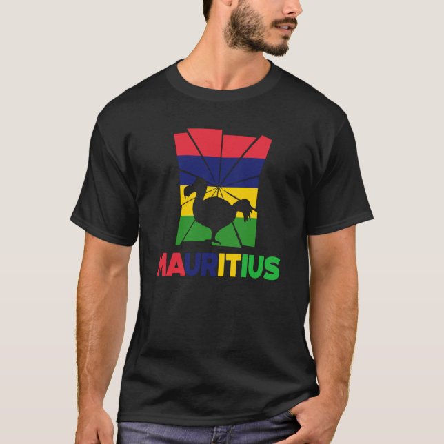 Mauritius Mauritian Mauritius Flag Animal Silhouet T-Shirt (Front)