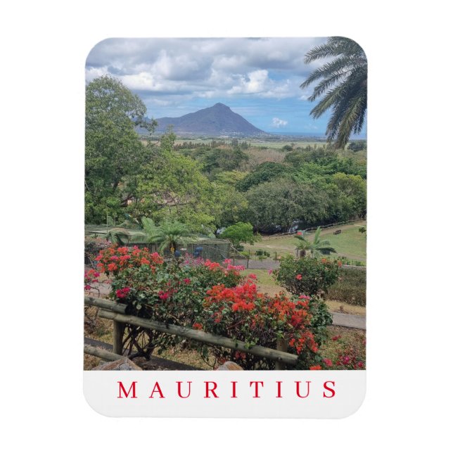 Mauritius panoramic view fridge magnet (Vertical)