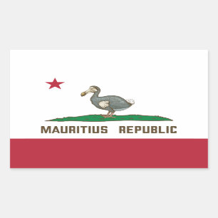 Mauritius Republic California Flag Dodo Sticker
