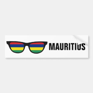 Mauritius Shades custom text & colour bumpersticke Bumper Sticker