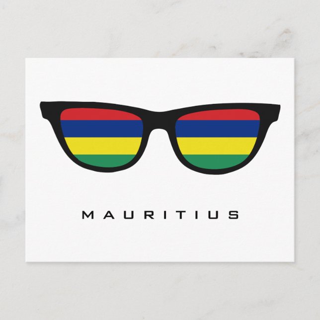 Mauritius Shades custom text & colour postcard (Front)