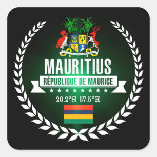 Mauritius Square Sticker