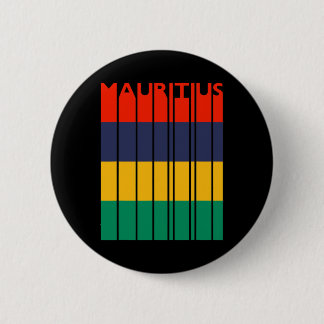 Mauritius Vintage Mauritian Flag Vacation  2 Inch Round Button